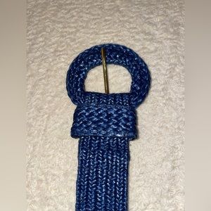 Lilly Pulitzer Navy Straw Belt